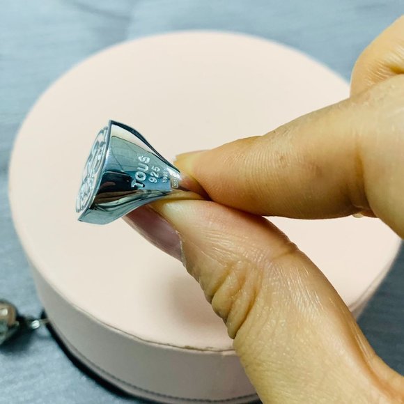 TOUS Ring Silver Rubric Ring Women Jewelry 925 Sterling Sliver 56# - Picture 3 of 10